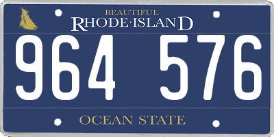 RI license plate 964576