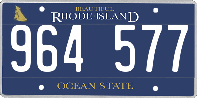 RI license plate 964577