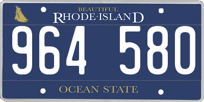 RI license plate 964580