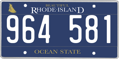 RI license plate 964581