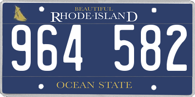 RI license plate 964582