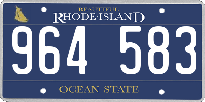 RI license plate 964583