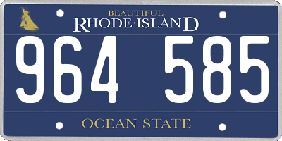 RI license plate 964585