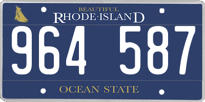 RI license plate 964587