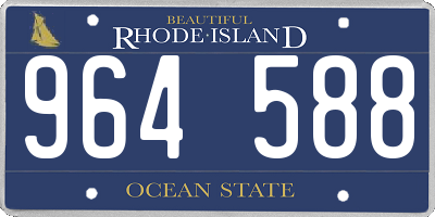 RI license plate 964588