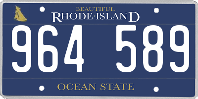 RI license plate 964589
