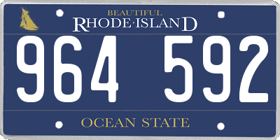 RI license plate 964592