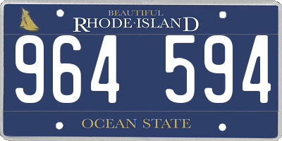 RI license plate 964594