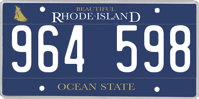 RI license plate 964598