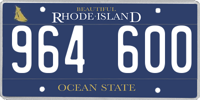 RI license plate 964600