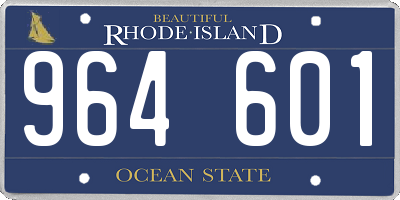 RI license plate 964601