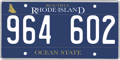 RI license plate 964602