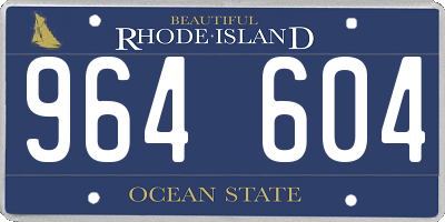 RI license plate 964604