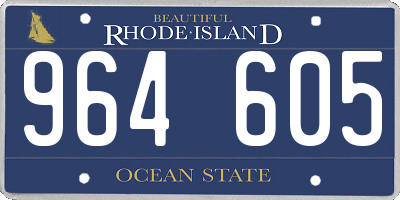 RI license plate 964605