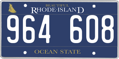 RI license plate 964608