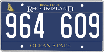 RI license plate 964609
