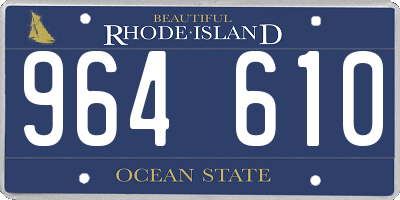 RI license plate 964610