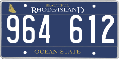 RI license plate 964612