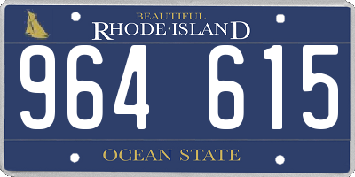RI license plate 964615