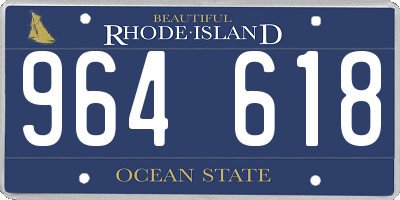 RI license plate 964618