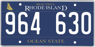 RI license plate 964630