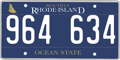 RI license plate 964634