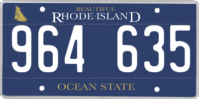 RI license plate 964635