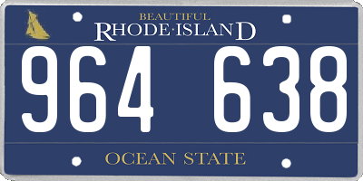 RI license plate 964638