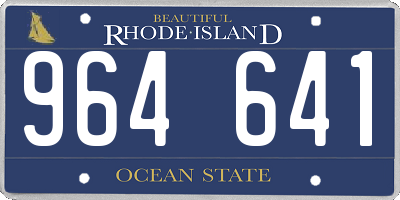 RI license plate 964641