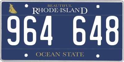 RI license plate 964648