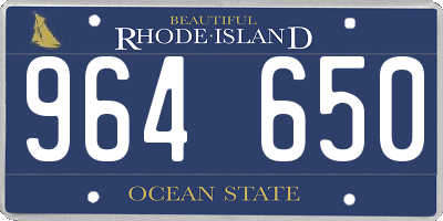 RI license plate 964650
