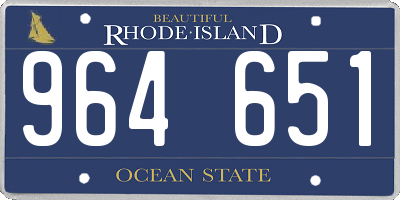 RI license plate 964651