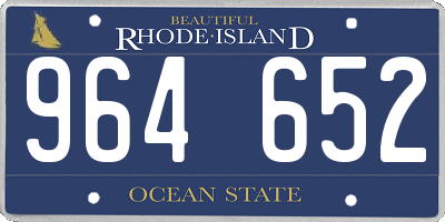 RI license plate 964652