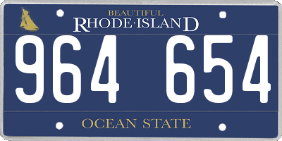 RI license plate 964654