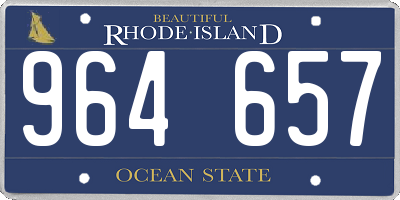 RI license plate 964657