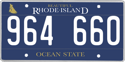 RI license plate 964660