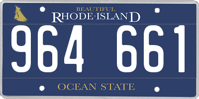 RI license plate 964661