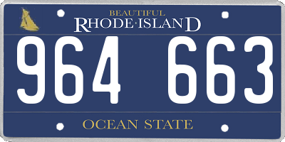 RI license plate 964663