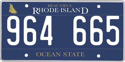 RI license plate 964665