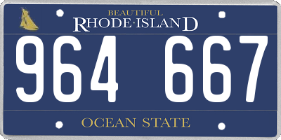 RI license plate 964667