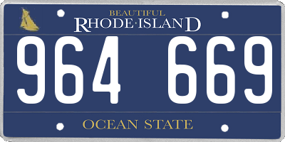 RI license plate 964669