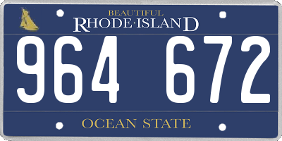 RI license plate 964672