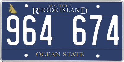 RI license plate 964674