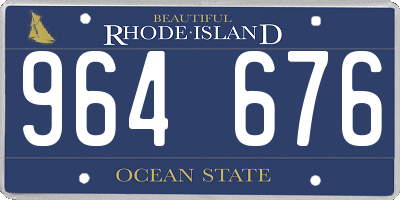 RI license plate 964676
