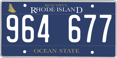 RI license plate 964677