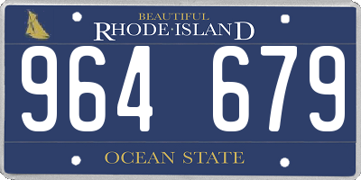 RI license plate 964679