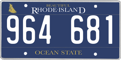 RI license plate 964681