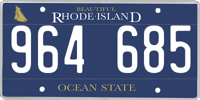 RI license plate 964685