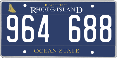 RI license plate 964688