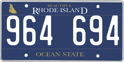 RI license plate 964694
